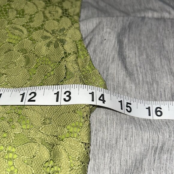Zara Basic Green Color Block Floral Lace Retro Boho Mini Dress Jr Medium - Picture 7 of 7